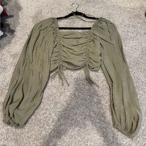 HYFVE Long Sleeved Olive Blouse